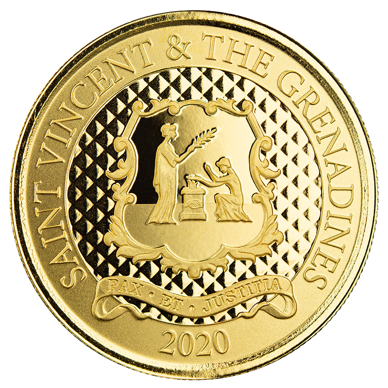 Image for EC8 St. Vincent & Grenadines Pax et Justitia 1 oz Gold Coin (2020) from TD Precious Metals